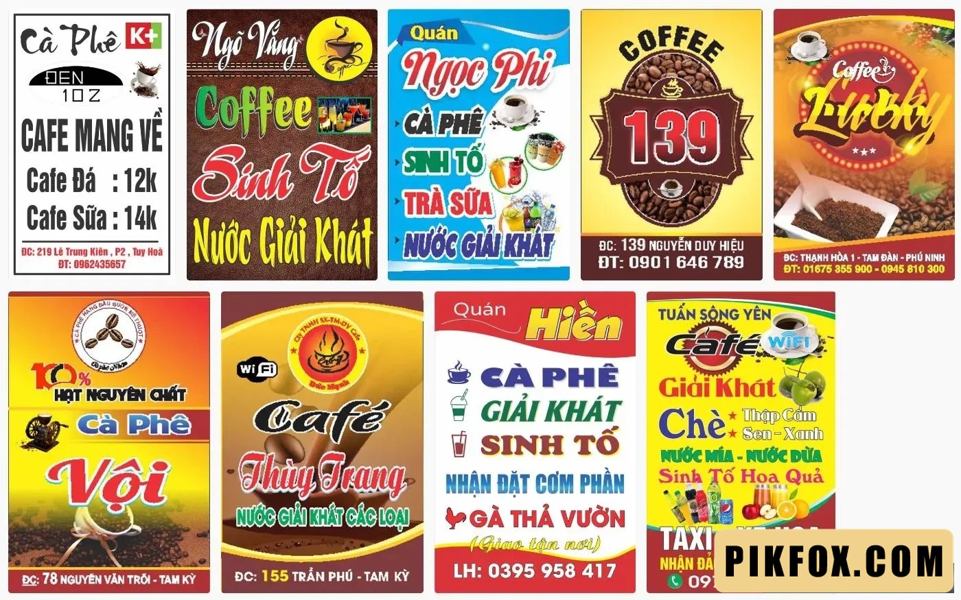 9+ Biển vẫy quán cafe