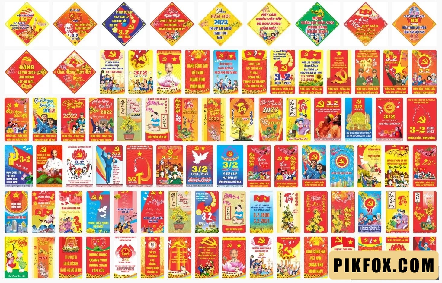 90+ Pano chủ đề mừng đảng mừng xuân