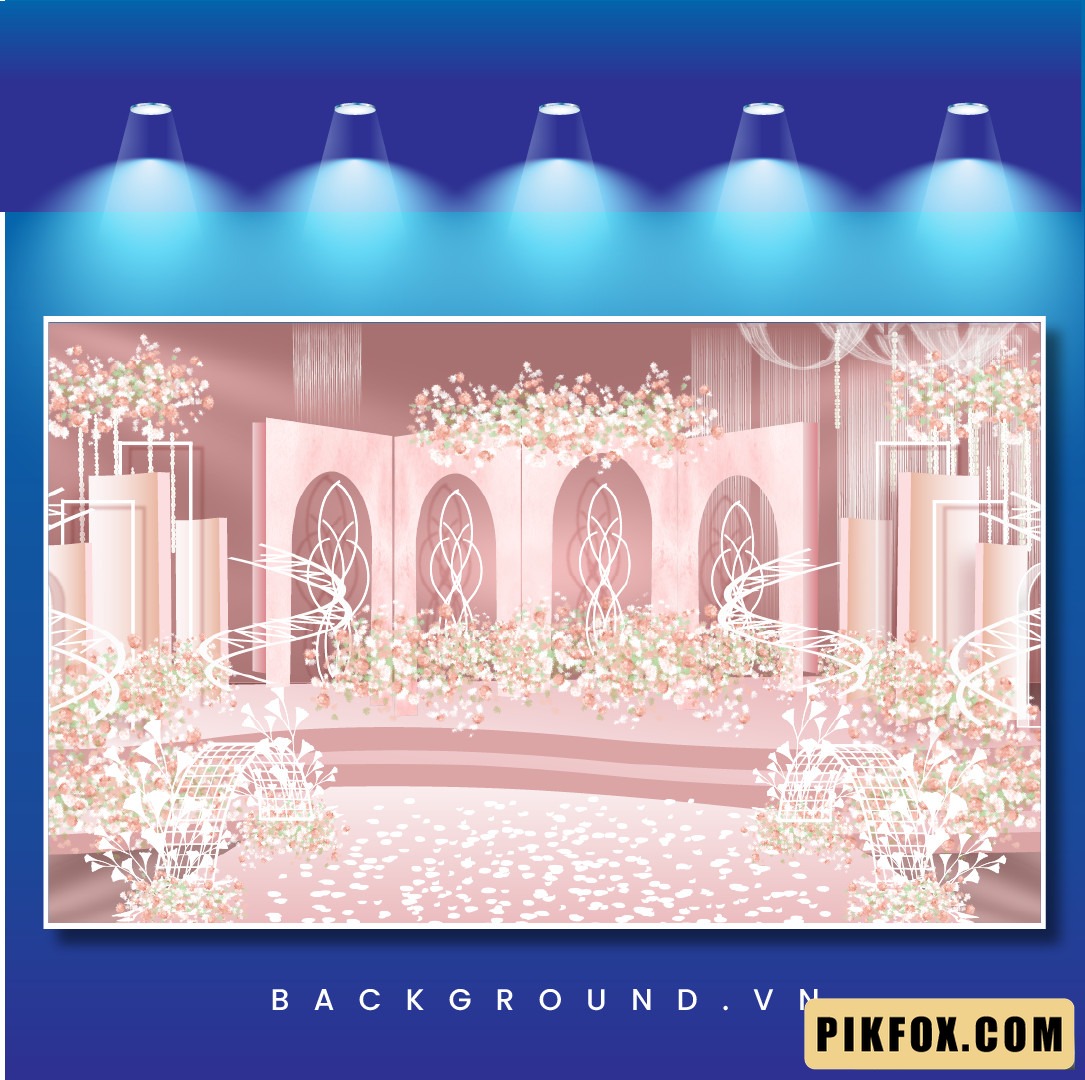 Backdrop cưới hồng pastel (46)