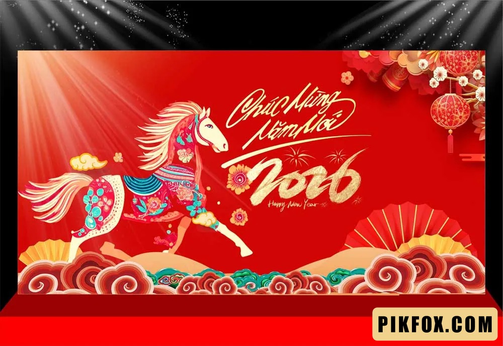 Background - Phông nền sân khấu Tết 2026 (225)