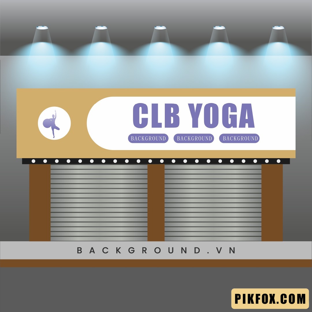 Bảng hiệu phòng tập Yoga Fitness đơn giản (3)