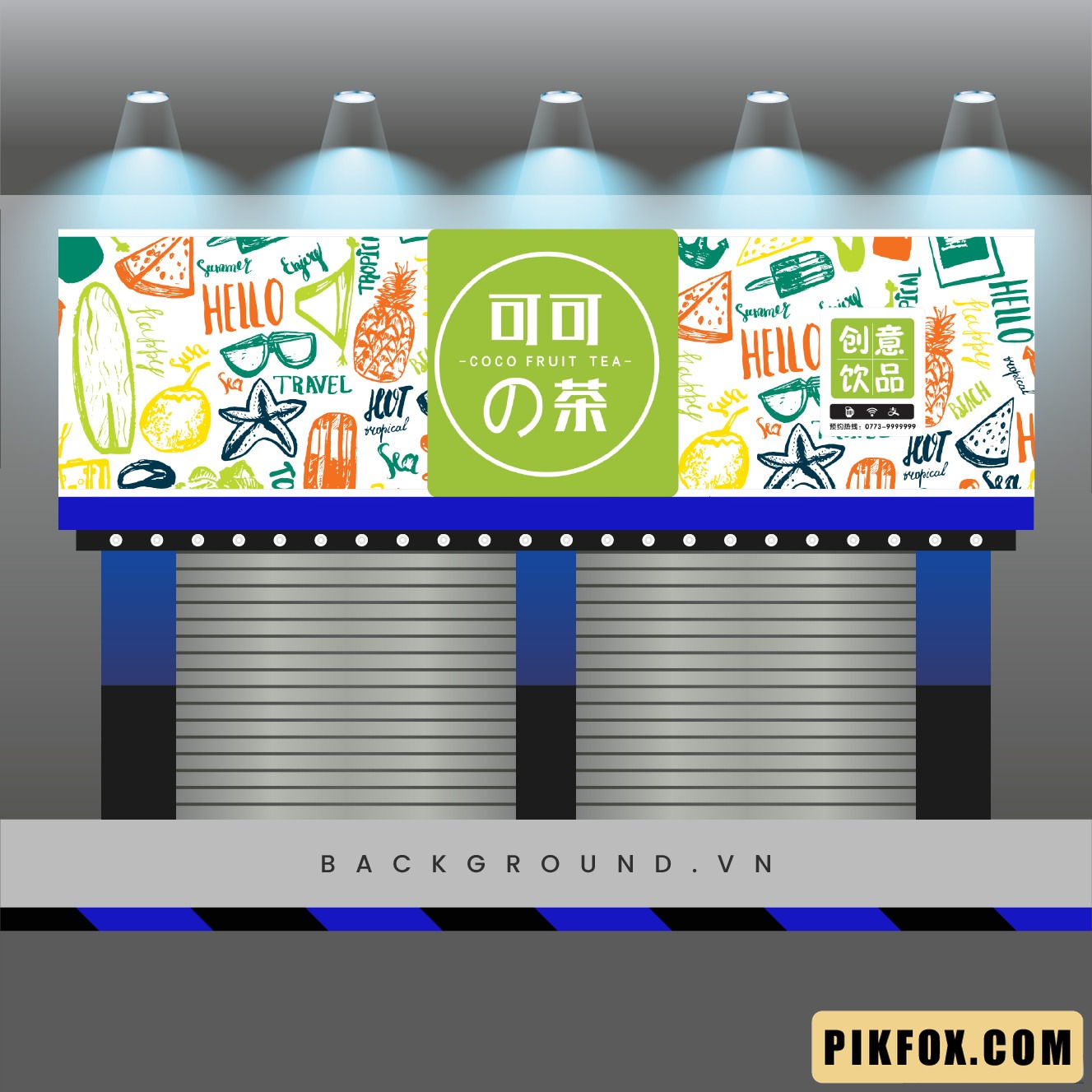 Bảng hiệu tiệm trà trái cây (3)