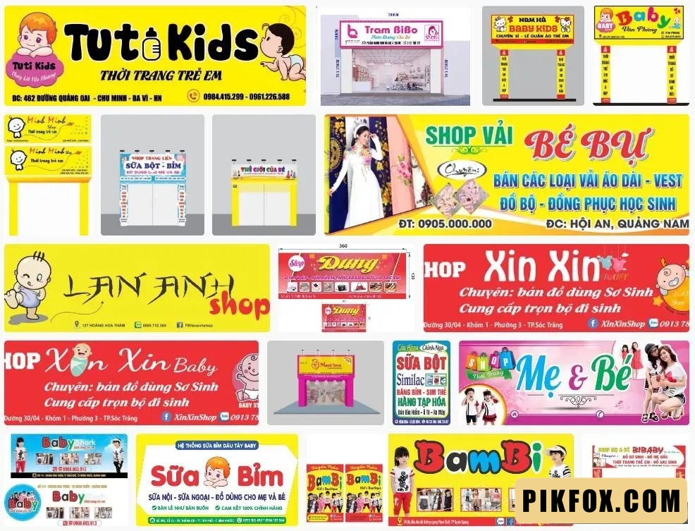 Biển hiệu mẹ và bé