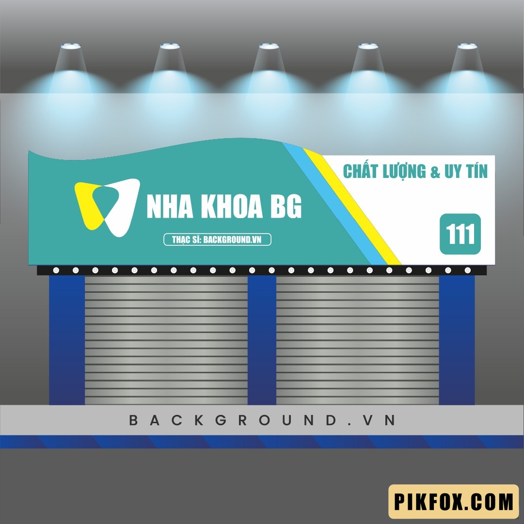 Biển hiệu nha khoa tone xanh trắng (2)