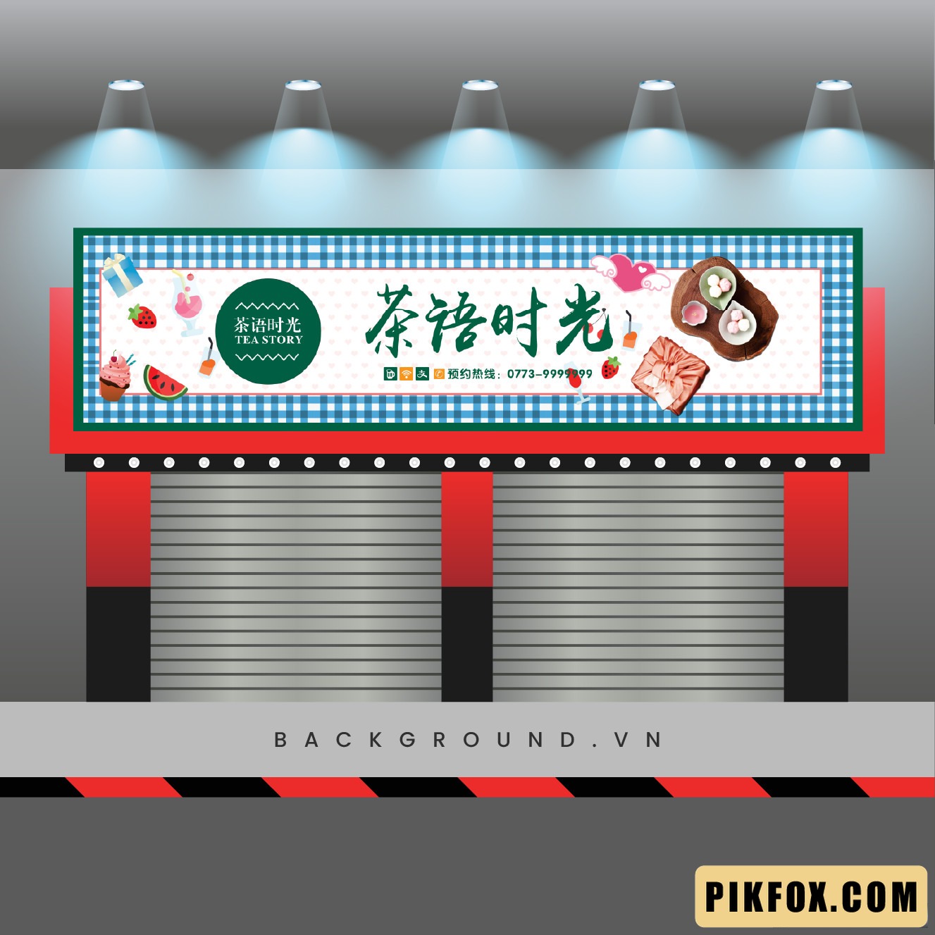 Biển quảng cáo tiệm trà (2)