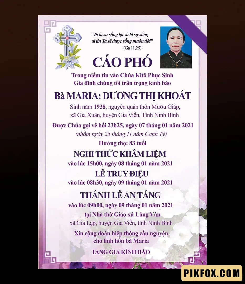 Cáo phó công giáo