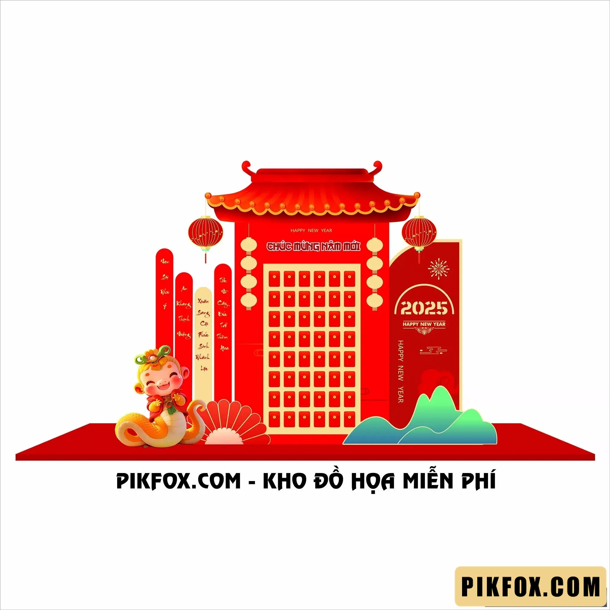 Decor tết sân vườn