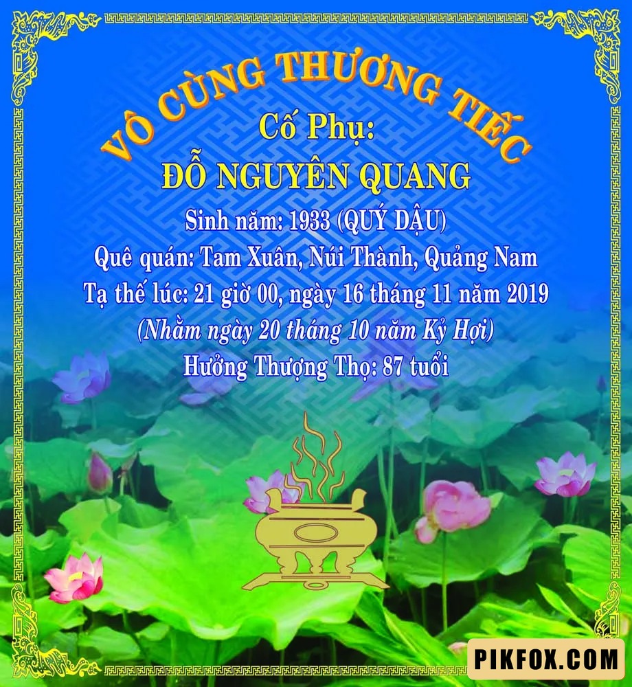 Mẫu cáo phó 01
