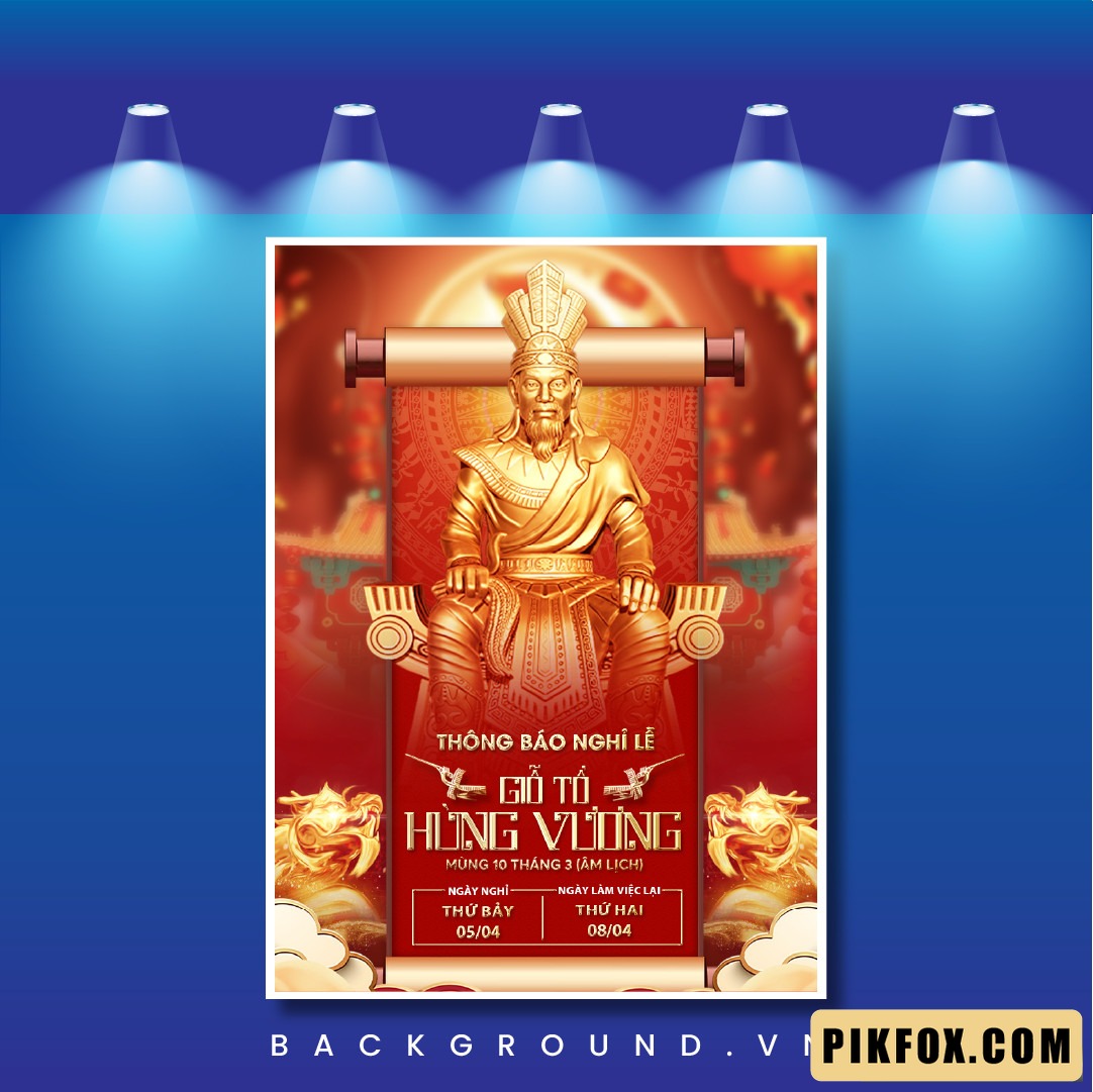 Mẫu Poster Giỗ Tổ Hùng Vương 10-3 Âm Lịch (8)