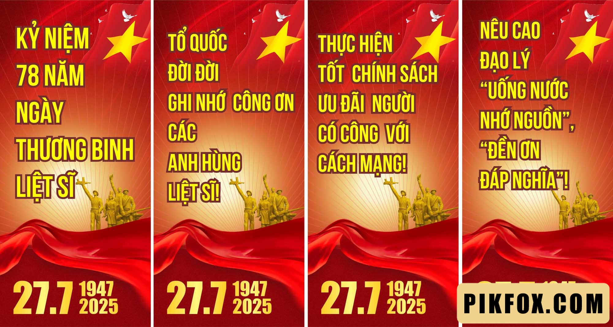 Pano kỷ niệm ngày thương binh liệt sĩ