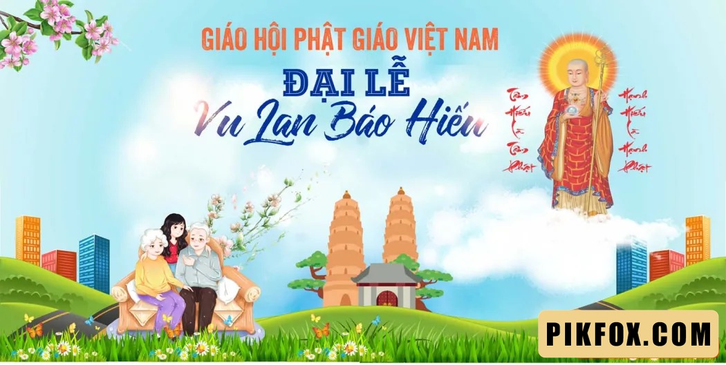 Phông nền - backdrop Lễ Vu Lan 2025 (9)