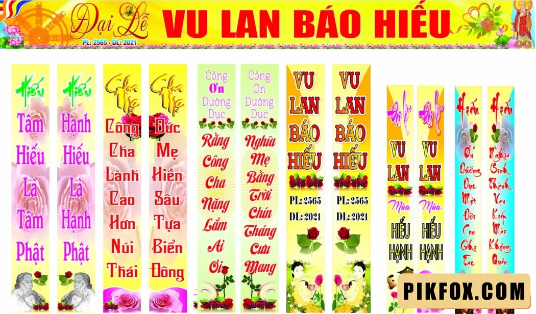 Phướn treo đại lễ Vu Lan 2025 (1)