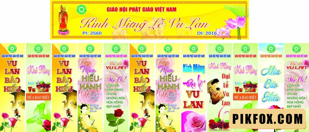 Phướn treo đại lễ Vu Lan 2025 (2)