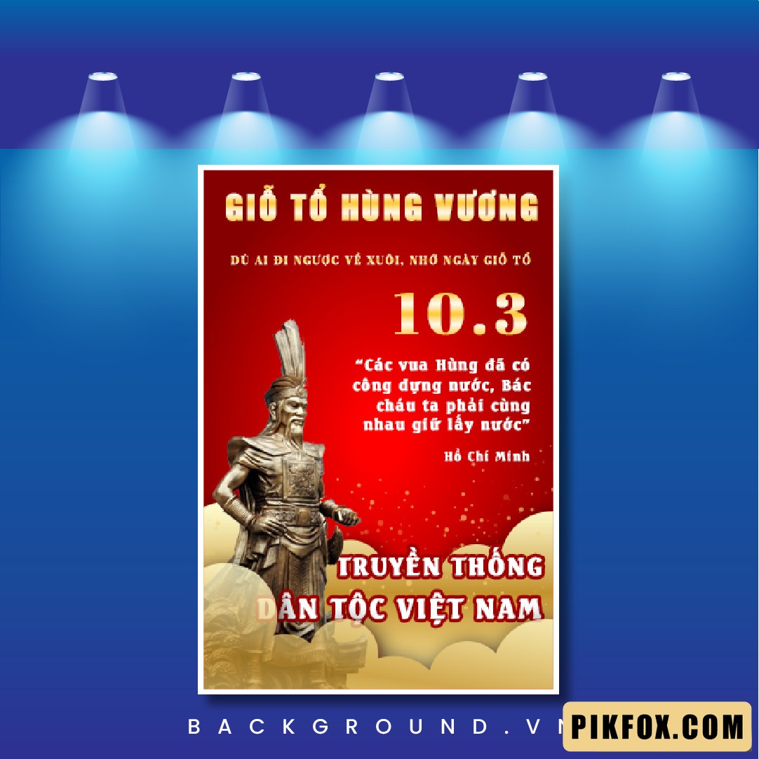 Poster Giỗ Tổ Hùng Vương 10-3 Âm Lịch