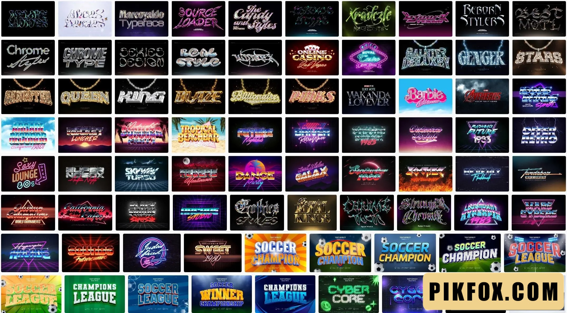 Thư viện Hiệu ứng chữ - Text Effect