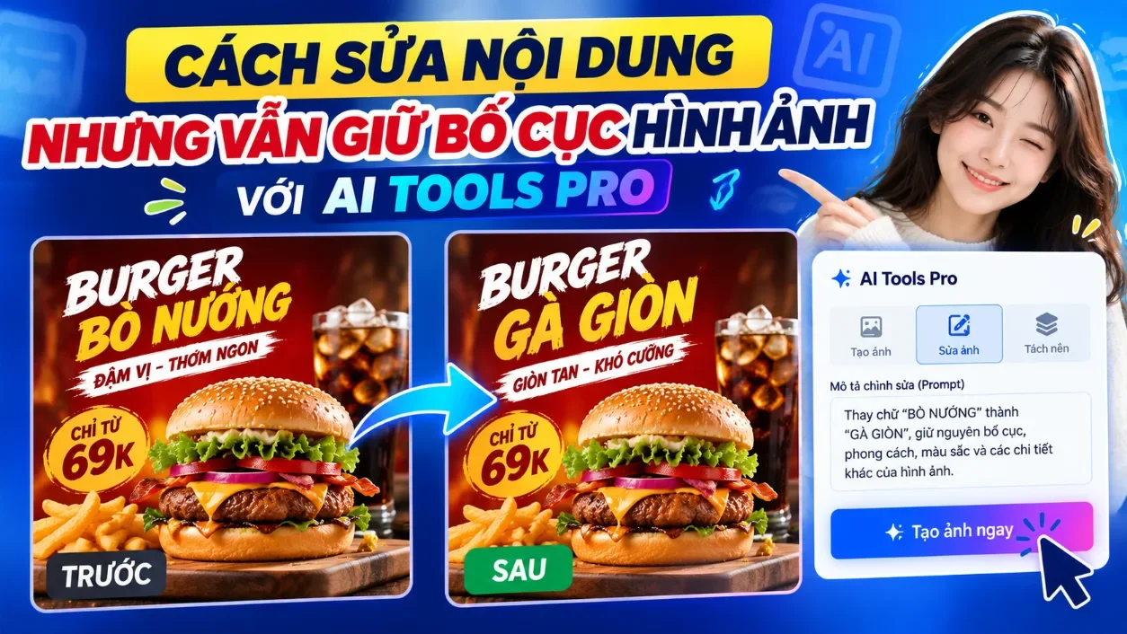 Cách sửa nội dung nhưng vẫn giữ bố cục hình ảnh với AI Generate Image