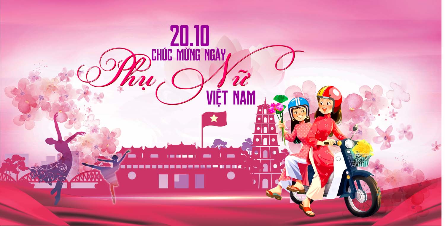 Phông nền sân khấu ngày Phụ Nữ Viêt Nam 20-10 (9)