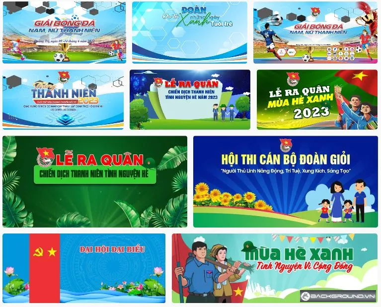 10+ Backdrop ngày thành lập đoàn TNCS Hồ Chí Minh