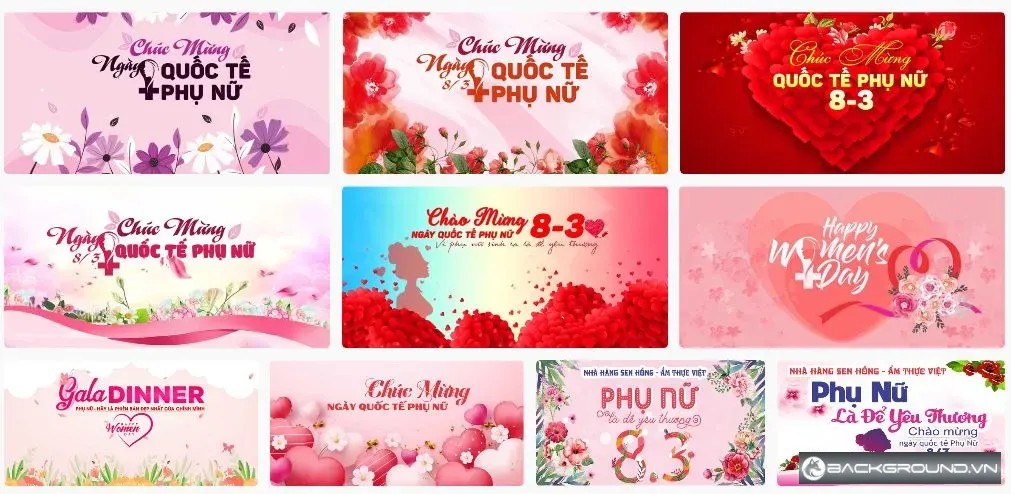 10+ Backdrop 8-3 đẹp