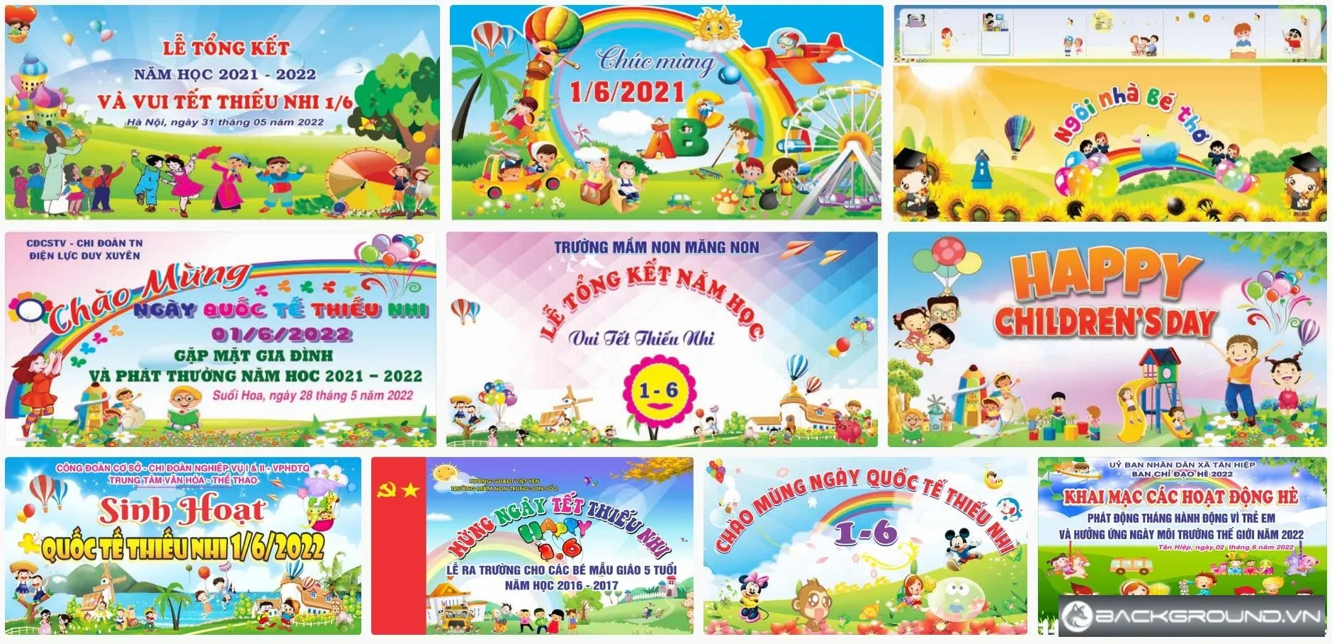 10+ Backdrop ngày quốc tế thiếu nhi