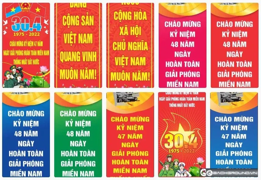 10+ Phướn treo kỷ niệm 30-4 ngày giải phóng miền nam