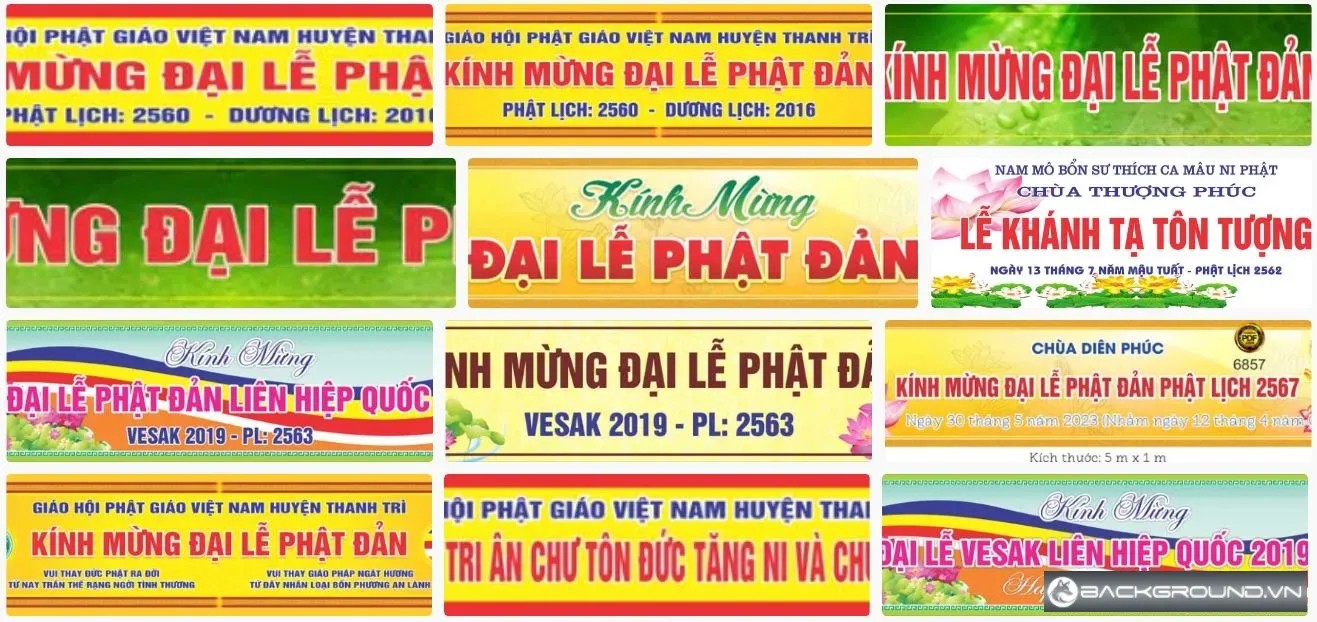 12+ Băng rôn ngày lễ phật đản