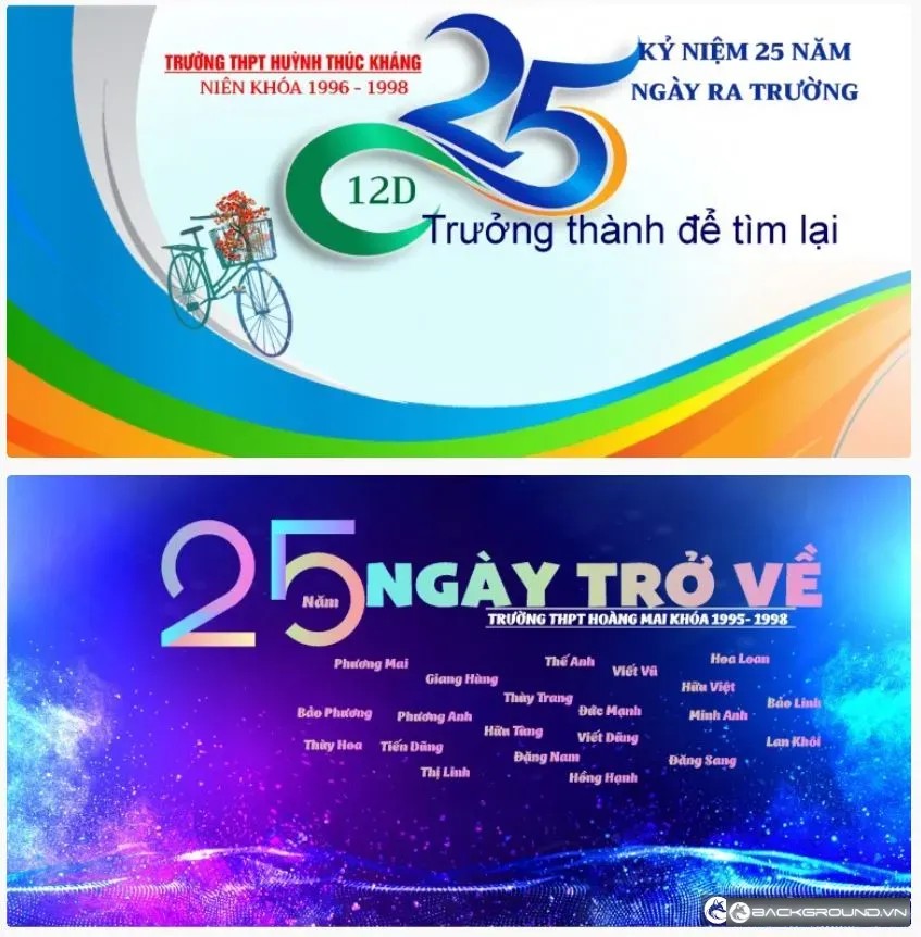 2+ Backdrop 25 năm ngày ra trường