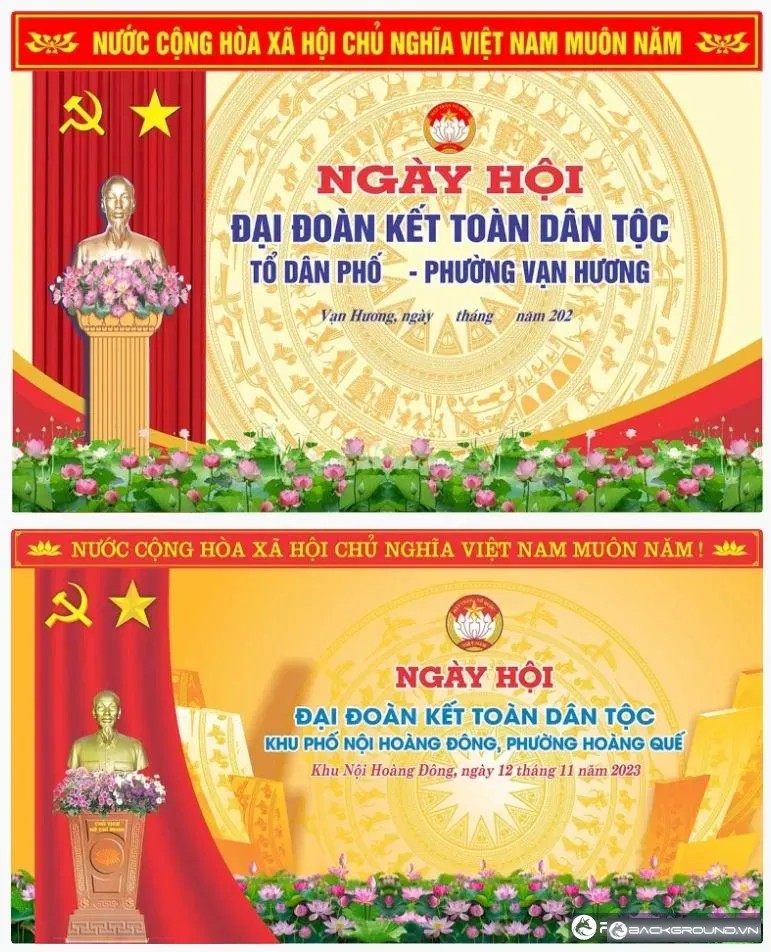 2+ Backdrop ngày hội đại đoàn kết dân tộc