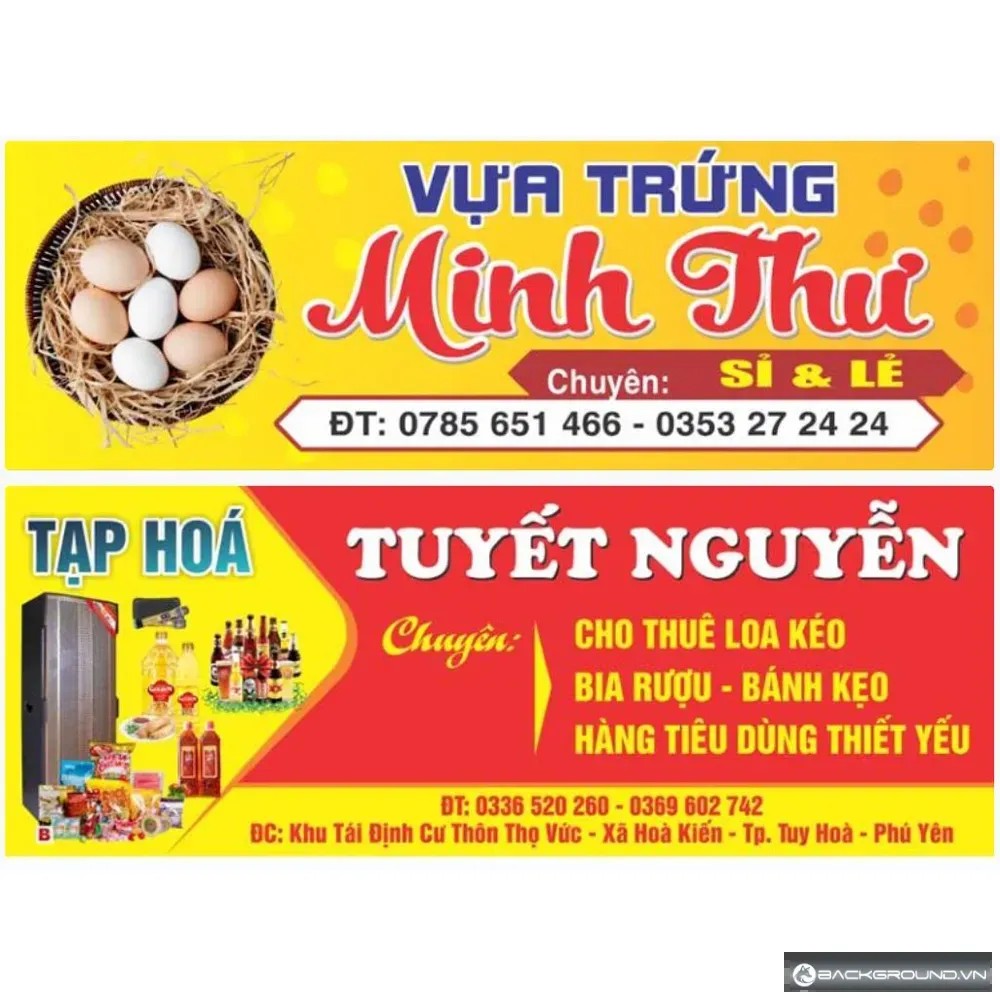 2+ Biển quảng cáo tạp hóa