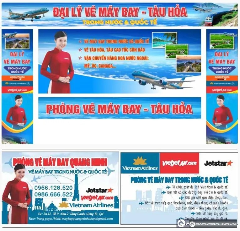 2+ Mẫu bảng hiệu đại lý bán vé máy bay