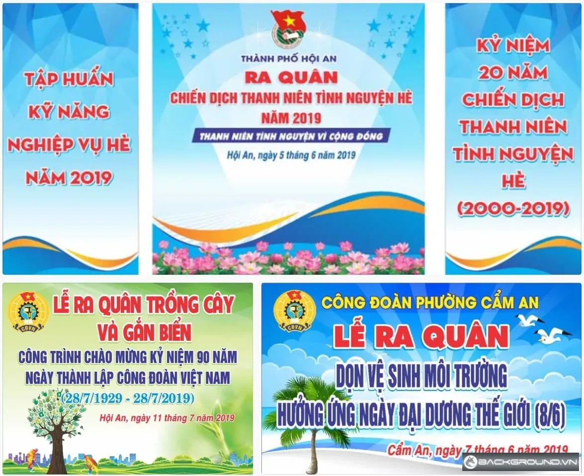 3+ Backdrop Lễ ra quân