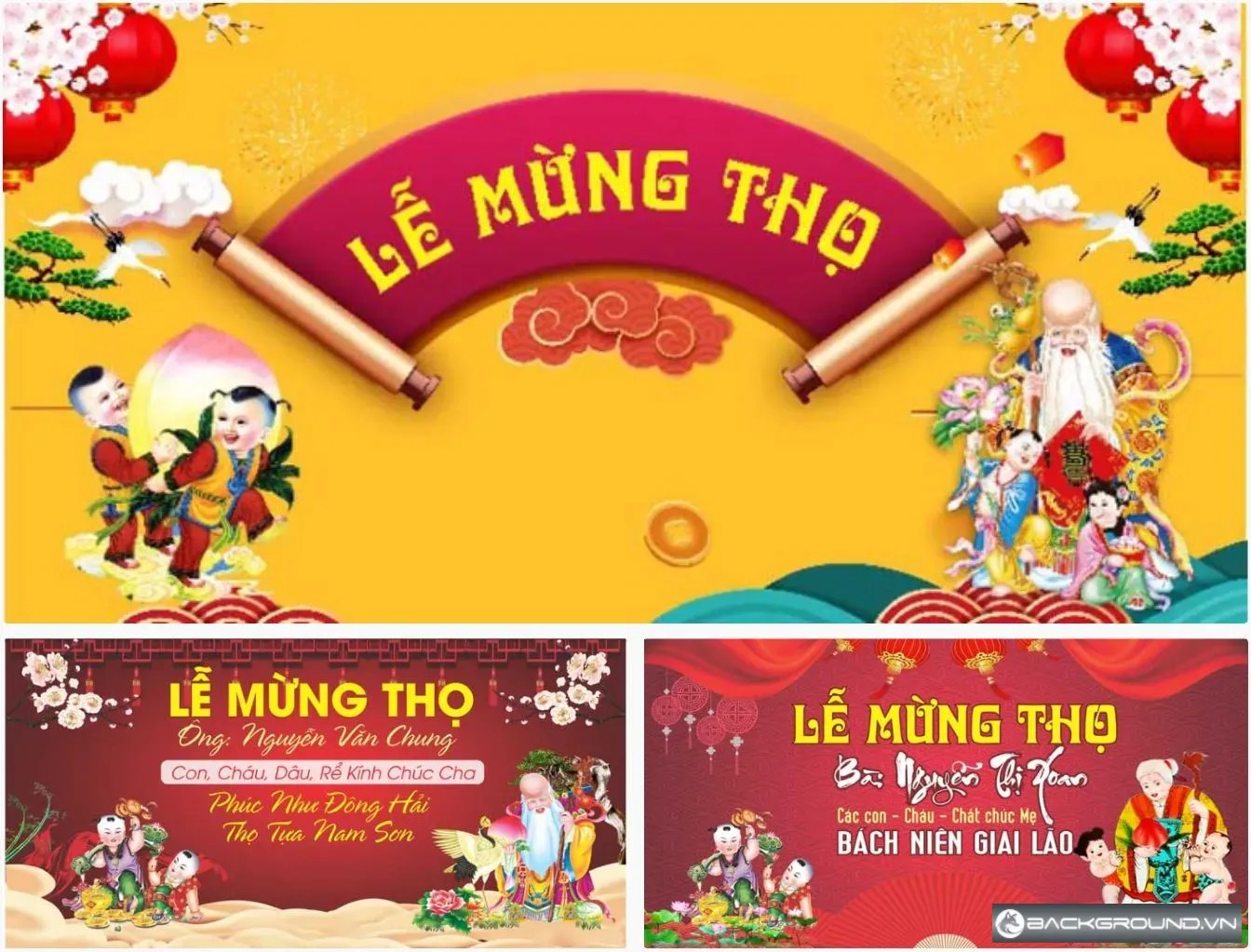 3+ Background lễ mừng thọ