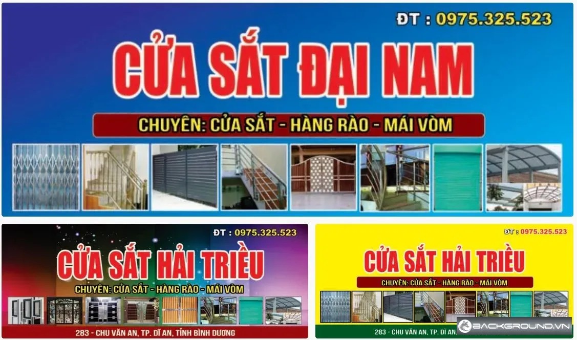 3+ Bảng biển cửa sắt