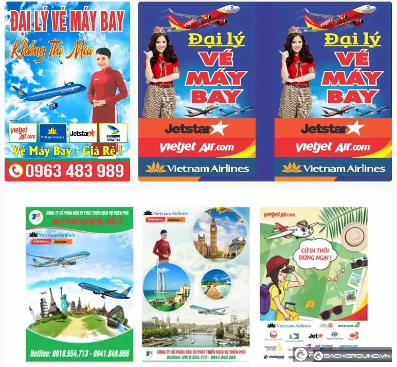 3+ Bảng hiệu đại lý vé máy bay