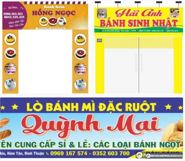 3+ Biển hiệu tiệm bánh