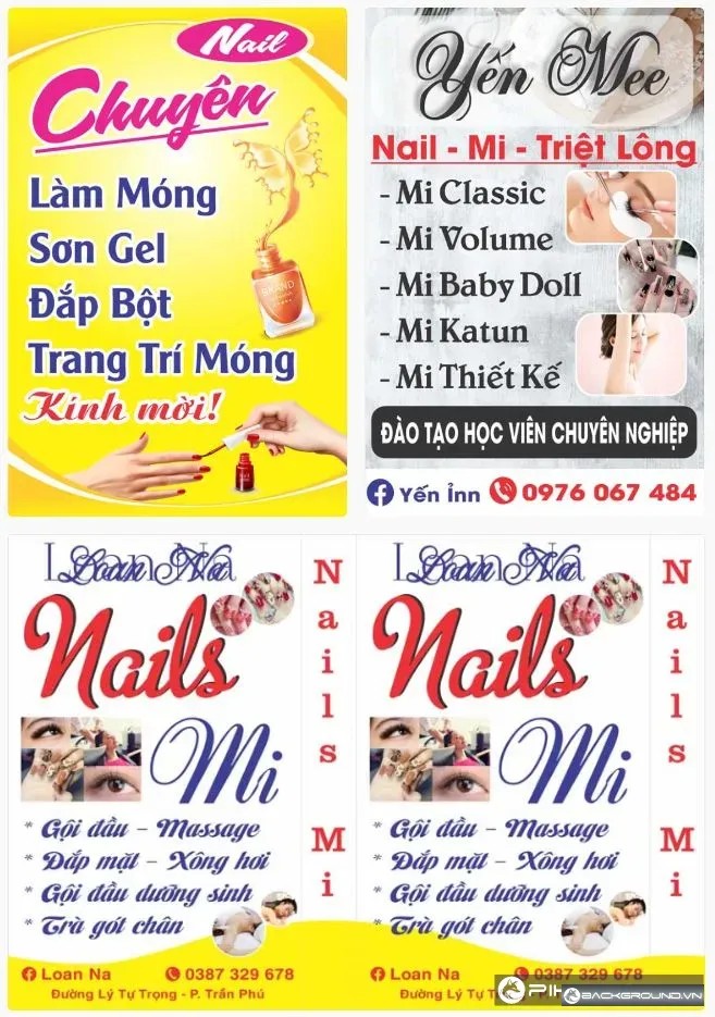 3+ Biển vẫy quảng cáo nail