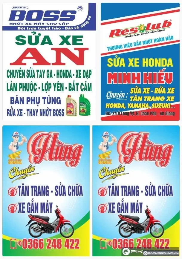 3+ Biển vẫy sửa chữa xe máy