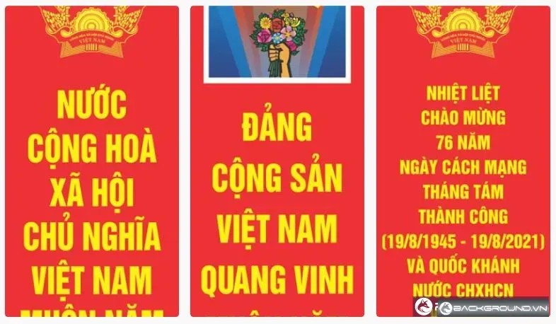 3+ phướn treo ngày 19 8 kỷ niệm cách mạng tháng tám