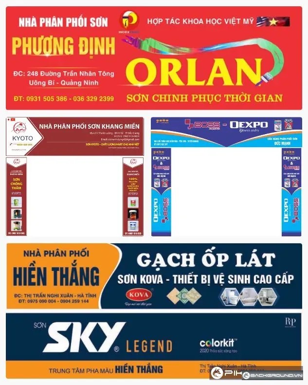 4+ Biển hiệu đại lý sơn