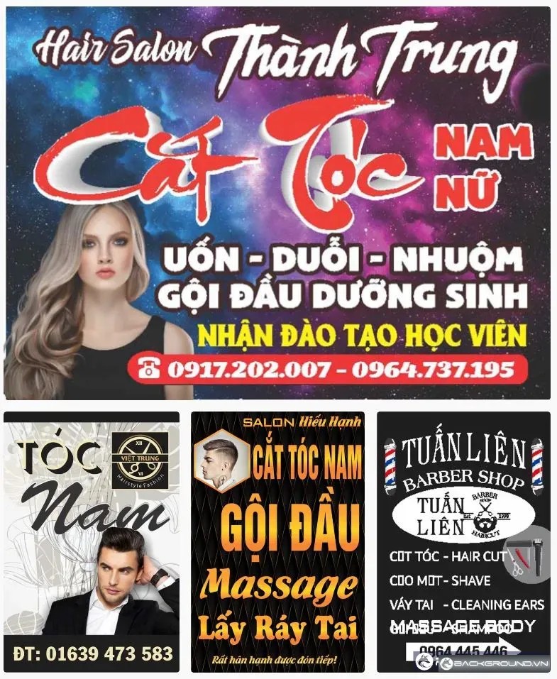 4+ Biển vẫy cắt tóc nam