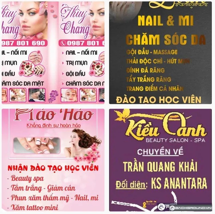 4+ Mẫu biển vẫy spa đẹp