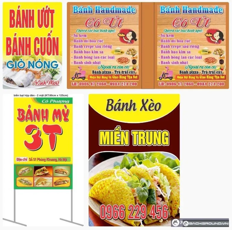 4+ Mẫu biển vẫy tiệm bánh