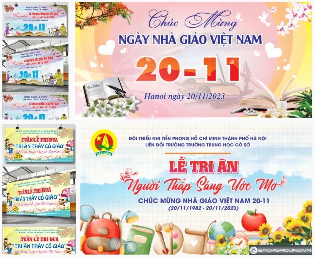 4+ Phông nền kỷ niệm ngày nhà giáo Việt Nam