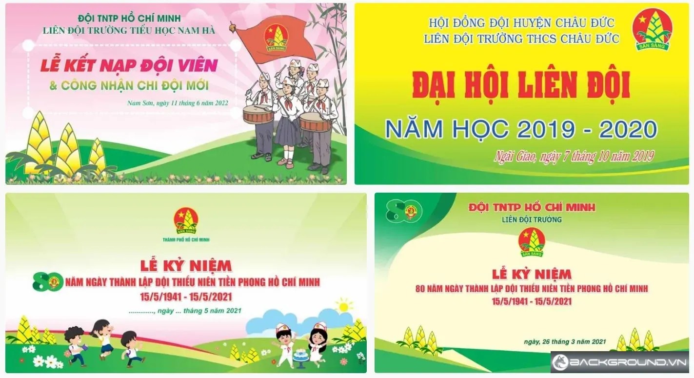 4+ Phông nền kỷ niệm ngày thành lập đội thiếu niên tiền phong