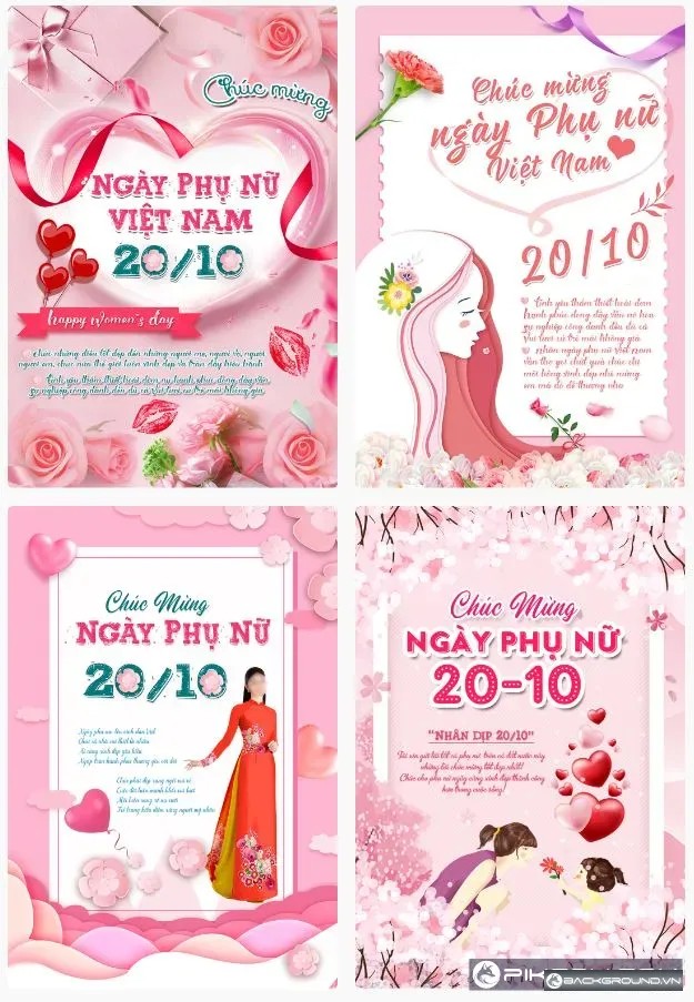 4+ Poster ngày phụ nữ Việt Nam 20-10