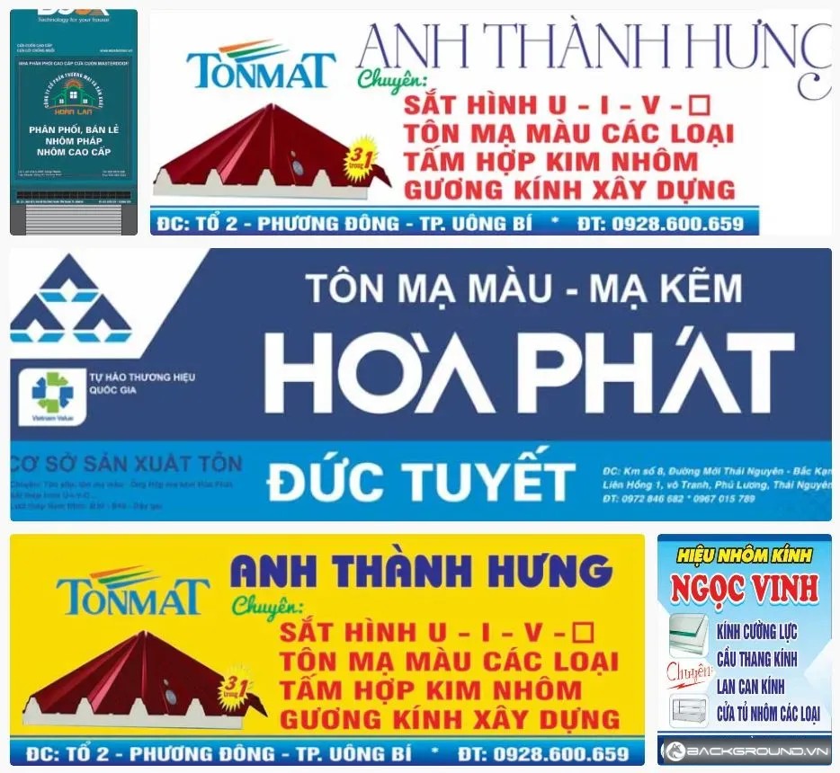 5+ Bảng hiệu nhôm kính đẹp