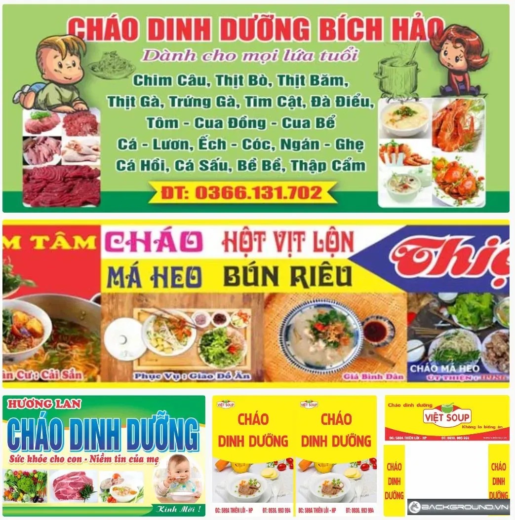 5+ Biển cháo dinh dưỡng