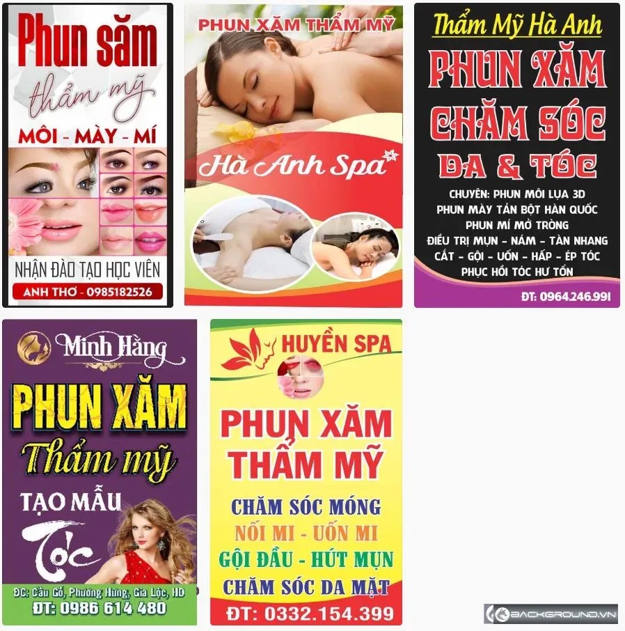 5+ biển vẫy phun xăm thẩm mỹ đẹp