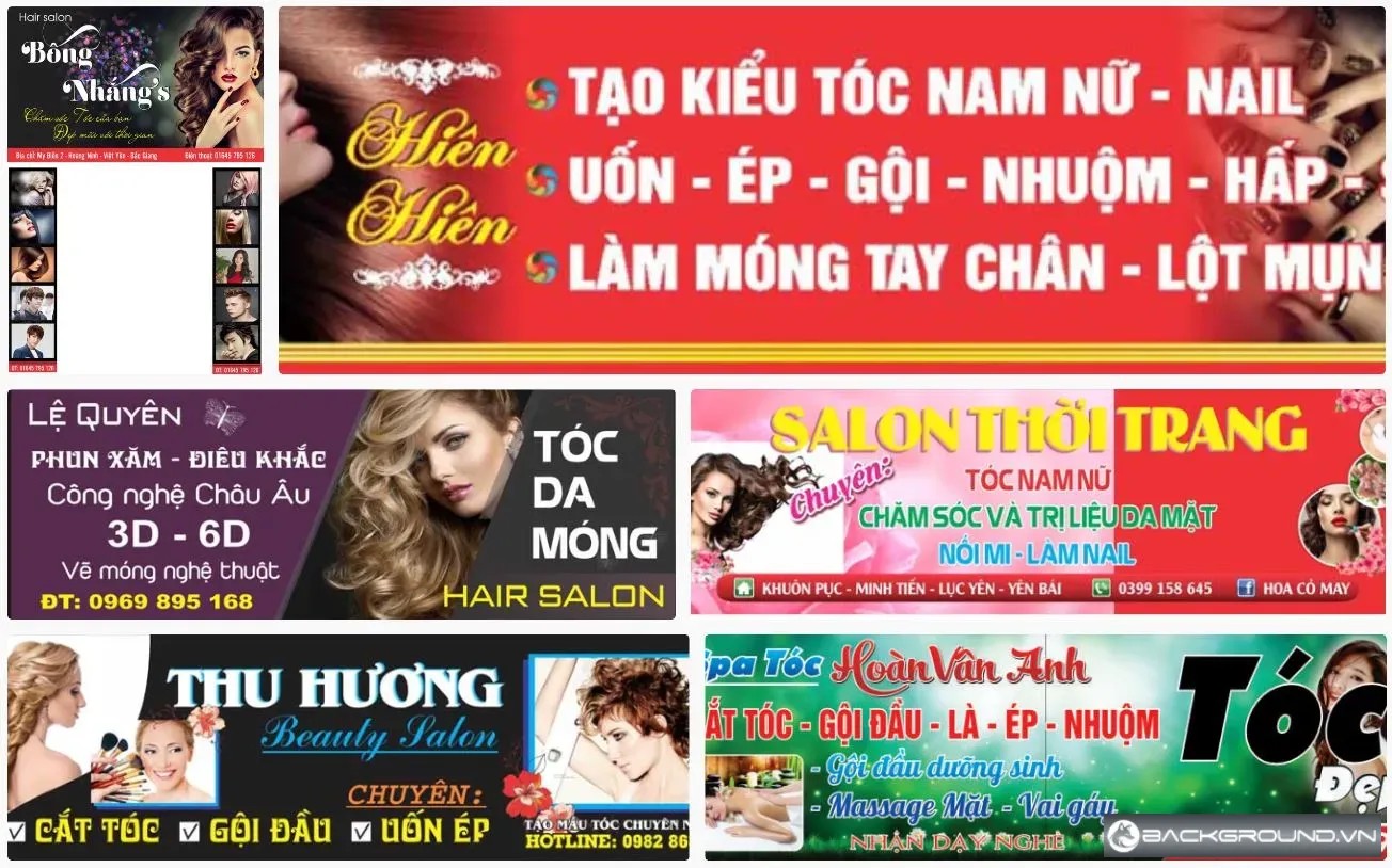 6+ Biển hiệu cắt tóc nữ