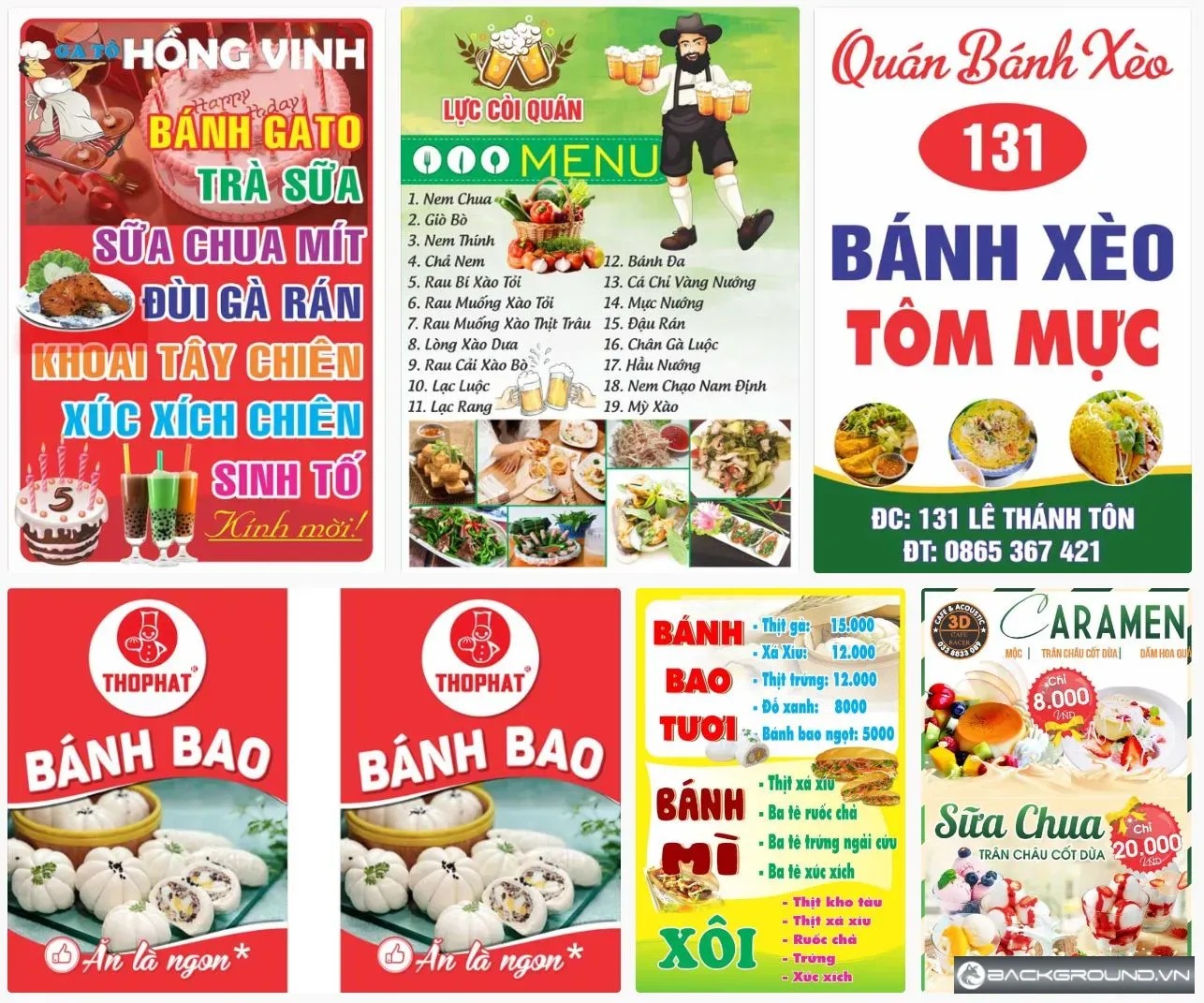 6+ Biển quán ăn vặt